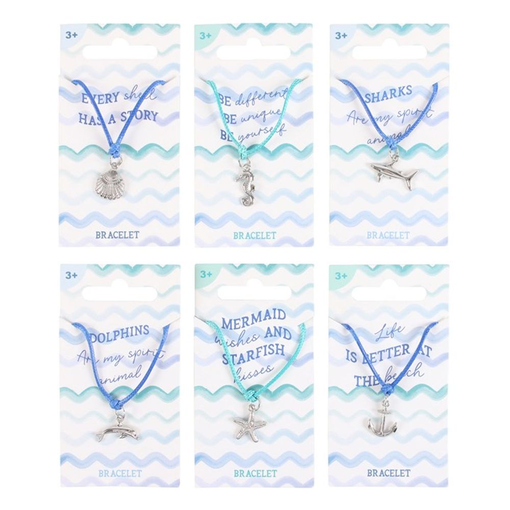 Pack of 12 Nautical Bracelets with Metal Charms - ScentiMelti  Pack of 12 Nautical Bracelets with Metal Charms