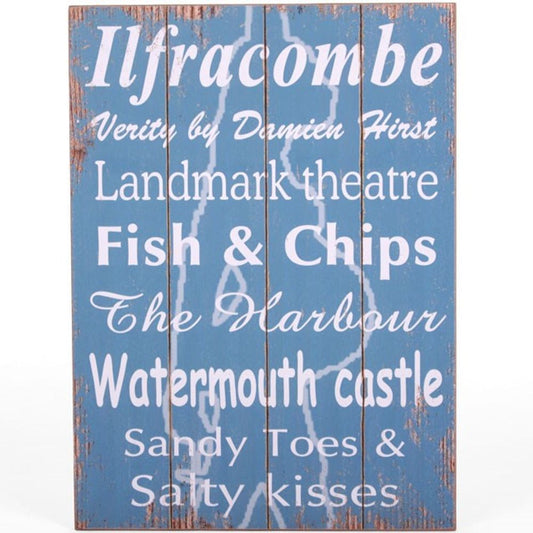 Ilfracombe Wall Sign - ScentiMelti  Ilfracombe Wall Sign