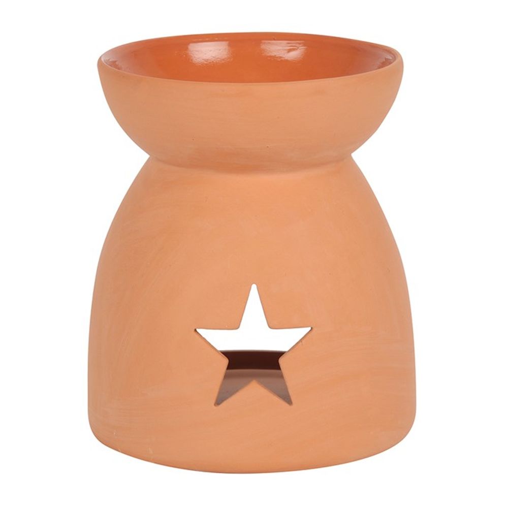 Star Cutout Terracotta Effect Oil Burner - ScentiMelti  Star Cutout Terracotta Effect Oil Burner