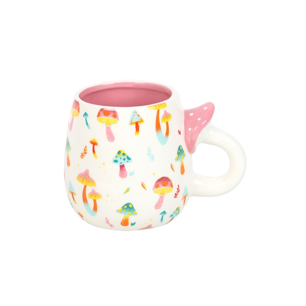 Funky Fungi Print Mug with Mushroom Handle - ScentiMelti Home Fragrance, Beauty & Gifts UK