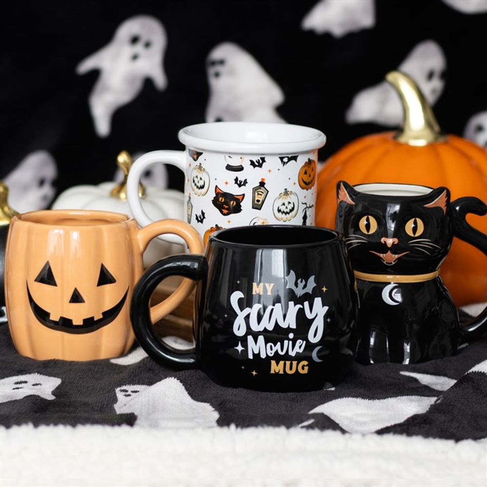 Spooky Black Cat Shaped Mug - ScentiMelti  Spooky Black Cat Shaped Mug