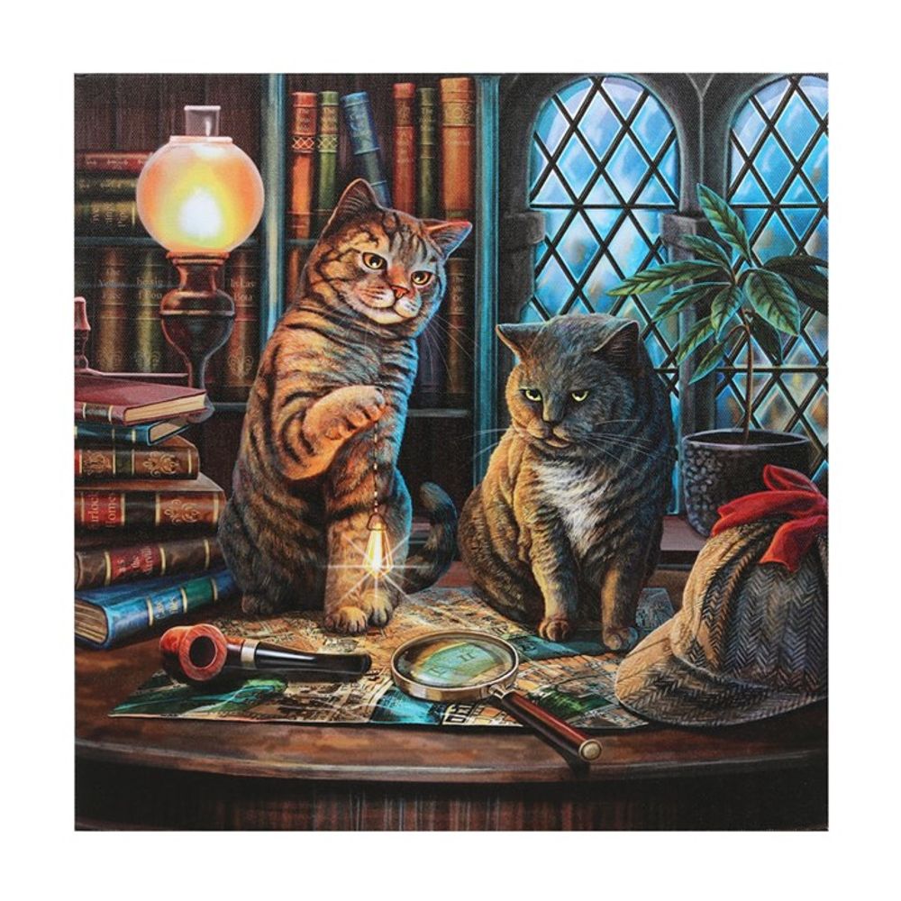 Purrlock Holmes Light Up Canvas Plaque by Lisa Parker - ScentiMelti  Purrlock Holmes Light Up Canvas Plaque by Lisa Parker