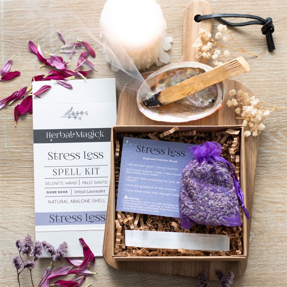 Herbal Magick Stress Less Spell Kit - ScentiMelti  Herbal Magick Stress Less Spell Kit