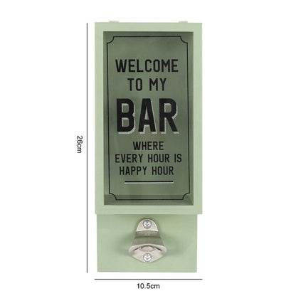 Green Garden Bar Bottle Opener Plaque - ScentiMelti Home Fragrance, Beauty & Gifts UK