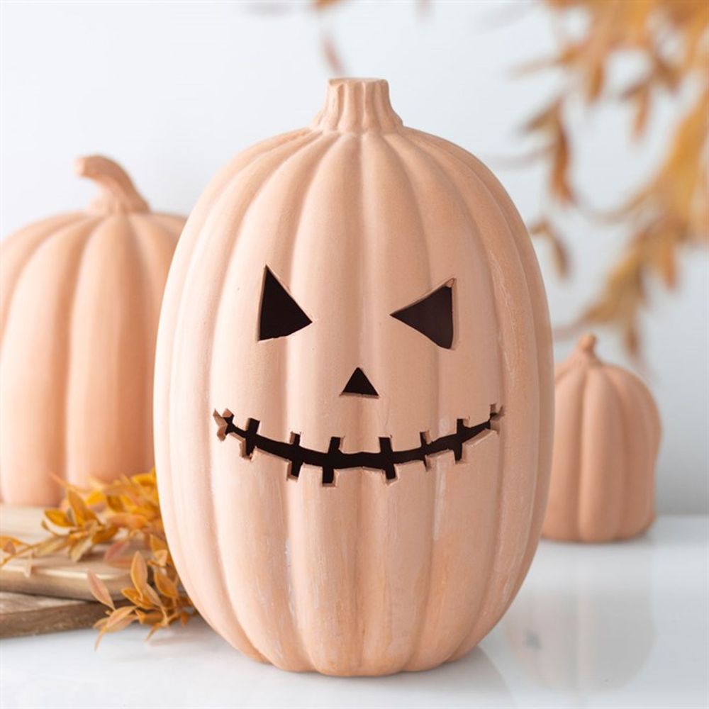 30cm Terracotta Pumpkin Ornament - ScentiMelti  30cm Terracotta Pumpkin Ornament