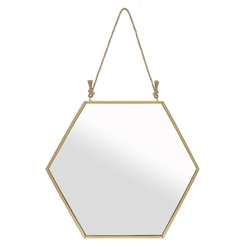 Large Gold Geometric Mirror - ScentiMelti  Large Gold Geometric Mirror