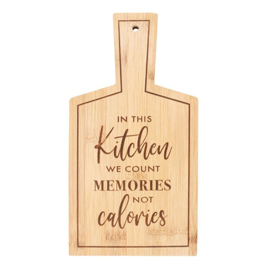 Count Memories, Not Calories Bamboo Serving Board - ScentiMelti  Count Memories, Not Calories Bamboo Serving Board