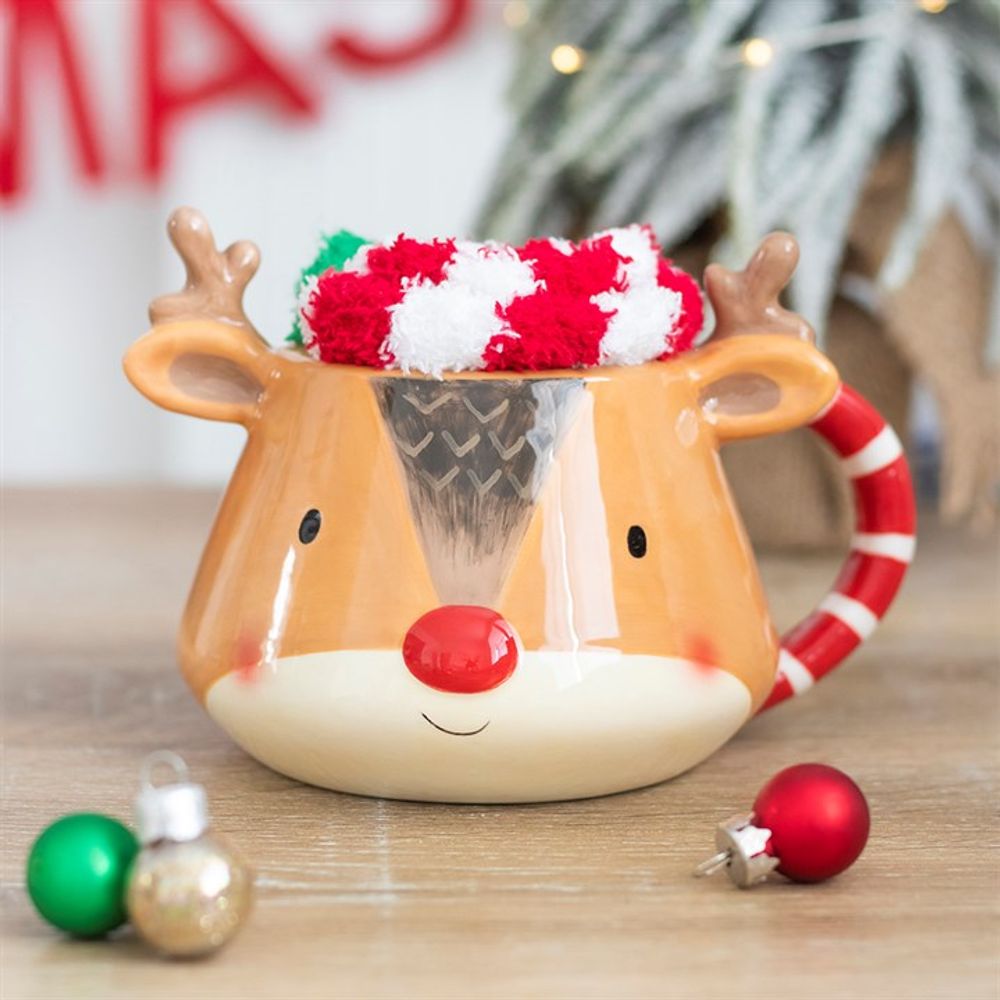 Reindeer Mug and Socks Set - ScentiMelti  Reindeer Mug and Socks Set