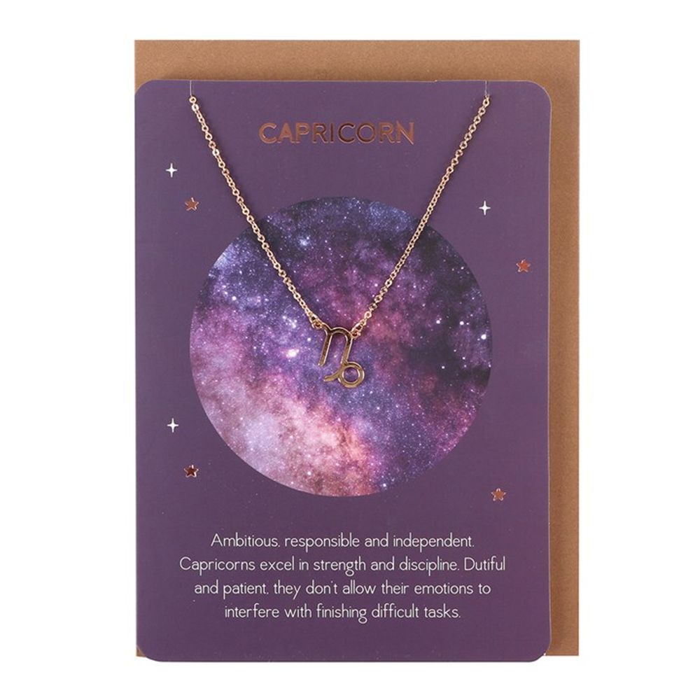 Capricorn Zodiac Necklace Card - ScentiMelti  Capricorn Zodiac Necklace Card