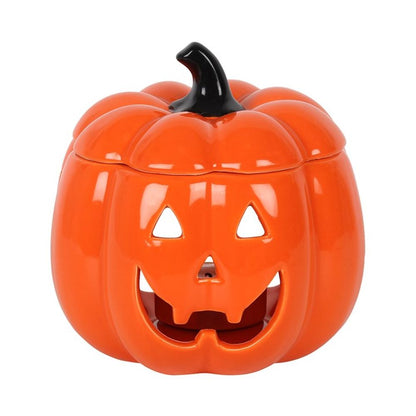 Orange Jack-O-Lantern Oil Burner - ScentiMelti  Orange Jack-O-Lantern Oil Burner