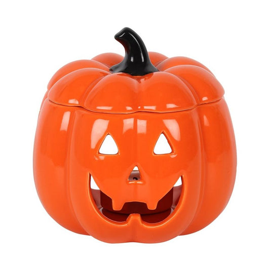 Orange Jack-O-Lantern Oil Burner - ScentiMelti  Orange Jack-O-Lantern Oil Burner