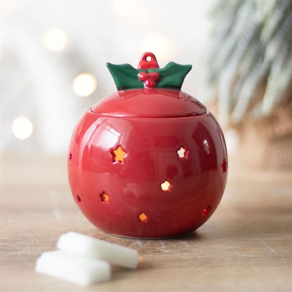 Red Bauble Oil Burner - ScentiMelti  Red Bauble Oil Burner