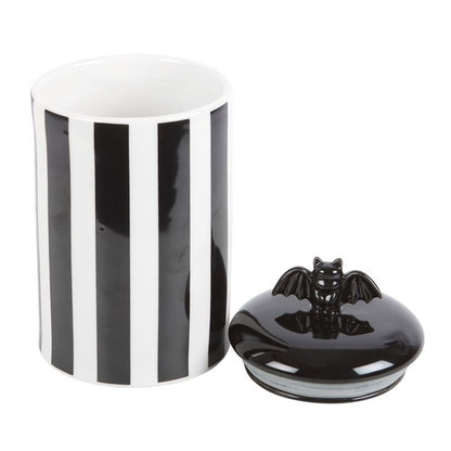 Striped Bat Storage Jar - ScentiMelti Home Fragrance, Beauty & Gifts UK