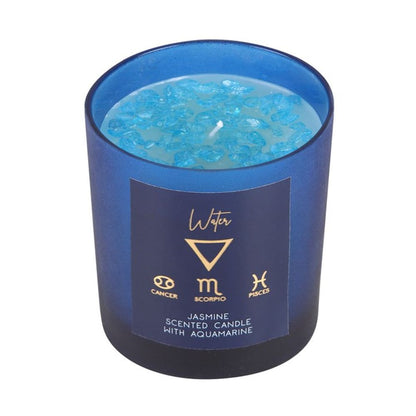 Water Element Jasmine Crystal Chip Candle - ScentiMelti  Water Element Jasmine Crystal Chip Candle