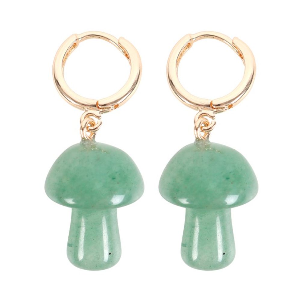 Aventurine Crystal Mushroom Earrings - ScentiMelti  Aventurine Crystal Mushroom Earrings