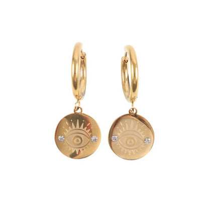 Gold Toned All Seeing Eye Earrings - ScentiMelti  Gold Toned All Seeing Eye Earrings