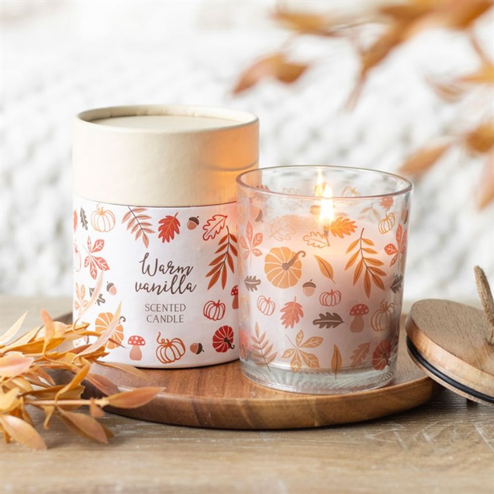 Autumn Leaves Warm Vanilla Candle - ScentiMelti  Autumn Leaves Warm Vanilla Candle