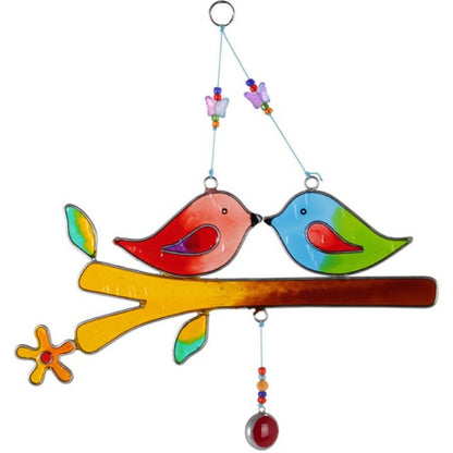 Love Birds On A Branch Suncatcher - ScentiMelti  Love Birds On A Branch Suncatcher