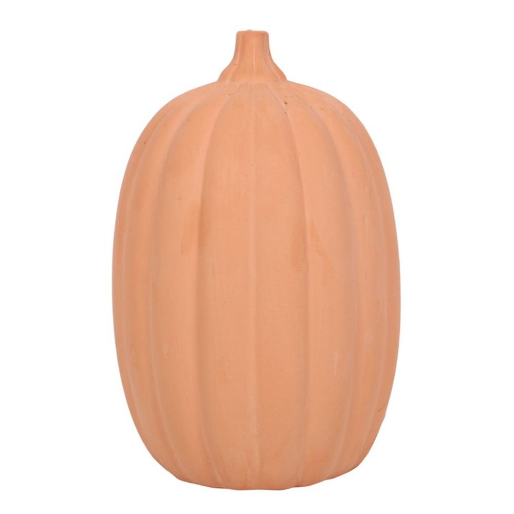 23cm Terracotta Pumpkin Ornament - ScentiMelti  23cm Terracotta Pumpkin Ornament