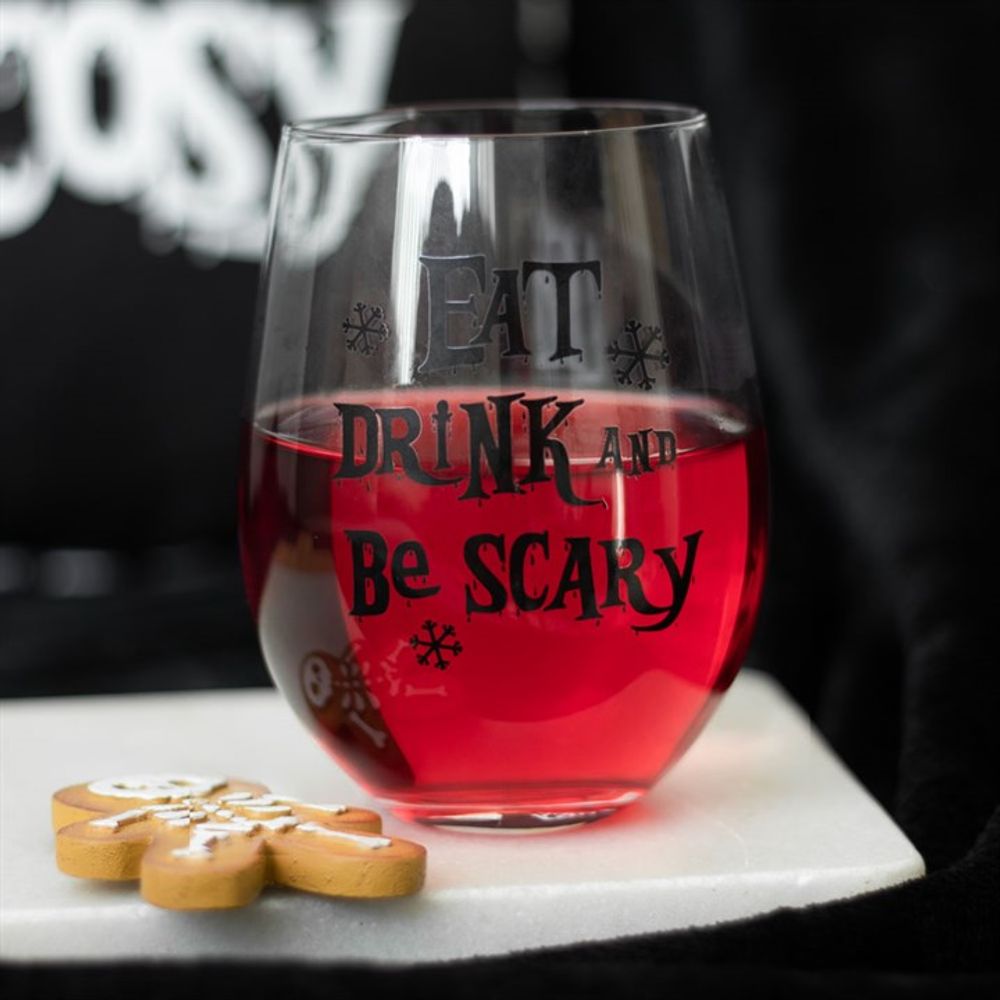 Eat, Drink & Be Scary Stemless Glass - ScentiMelti  Eat, Drink & Be Scary Stemless Glass