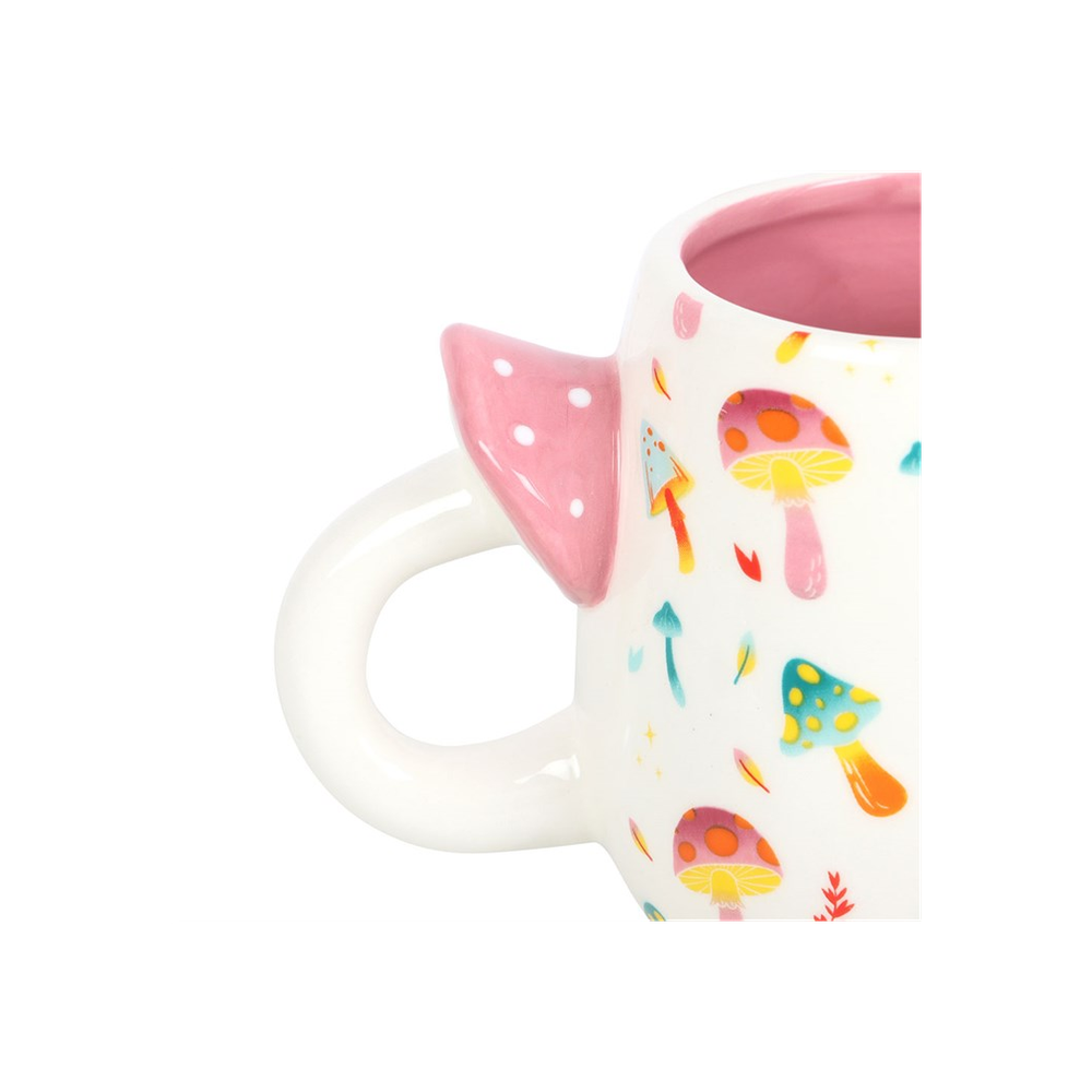 Funky Fungi Print Mug with Mushroom Handle - ScentiMelti Home Fragrance, Beauty & Gifts UK