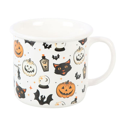 Spooky Cat and Pumpkin Print Mug - ScentiMelti  Spooky Cat and Pumpkin Print Mug