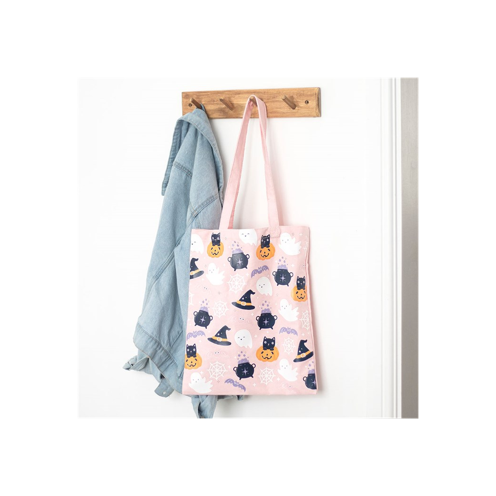 Cute Halloween Print Polycotton Tote Bag - ScentiMelti  Cute Halloween Print Polycotton Tote Bag