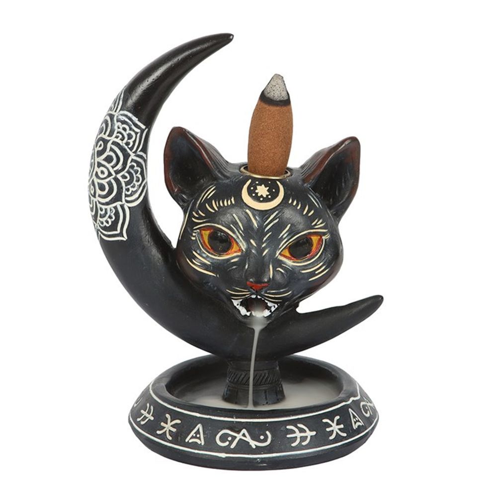 Black Cat Moon Backflow Incense Burner - ScentiMelti Home Fragrance, Beauty & Gifts UK