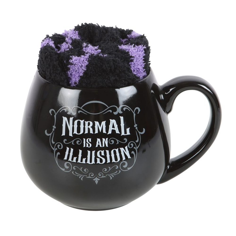 Normal is an Illusion Gothic Mug and Socks Set - ScentiMelti  Normal is an Illusion Gothic Mug and Socks Set