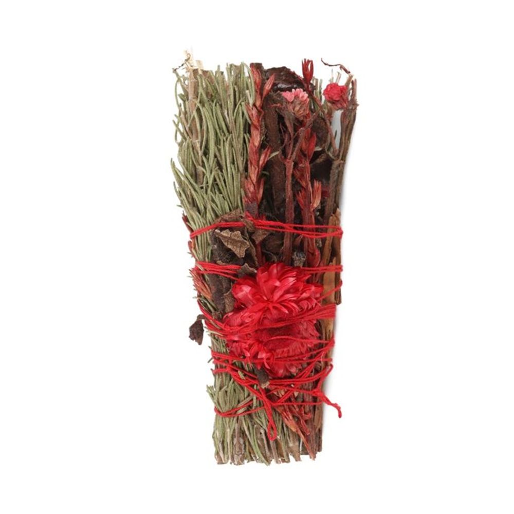 6in Ritual Wand Smudge Stick with Rosemary and Red Flowers - ScentiMelti  6in Ritual Wand Smudge Stick with Rosemary and Red Flowers