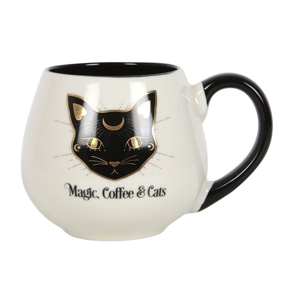 Magic, Coffee & Cats Rounded Mug - ScentiMelti  Magic, Coffee & Cats Rounded Mug