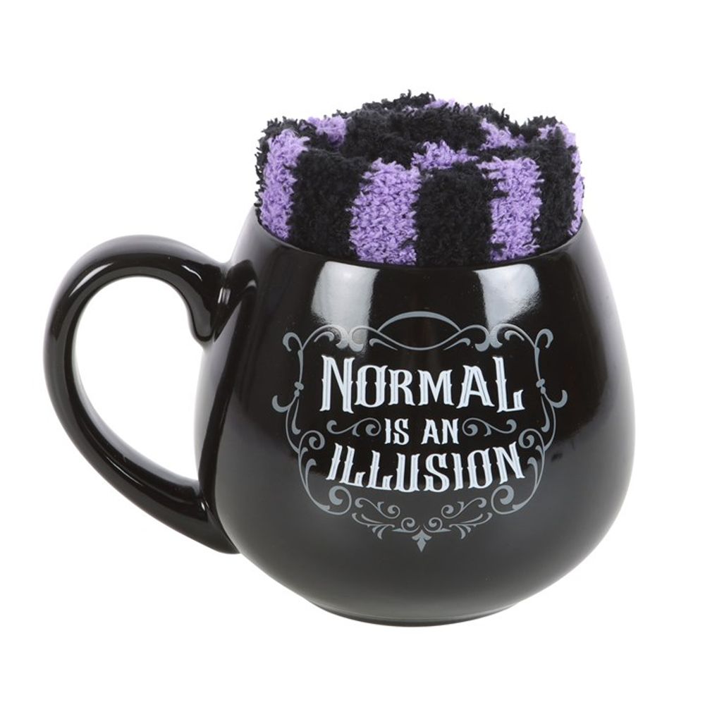 Normal is an Illusion Gothic Mug and Socks Set - ScentiMelti  Normal is an Illusion Gothic Mug and Socks Set