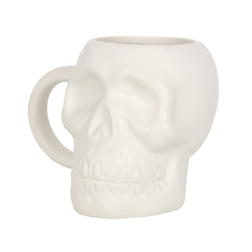 Matte White Skull Mug - ScentiMelti  Matte White Skull Mug