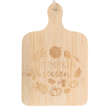 Pumpkin Season Bamboo Serving Board - ScentiMelti  Pumpkin Season Bamboo Serving Board