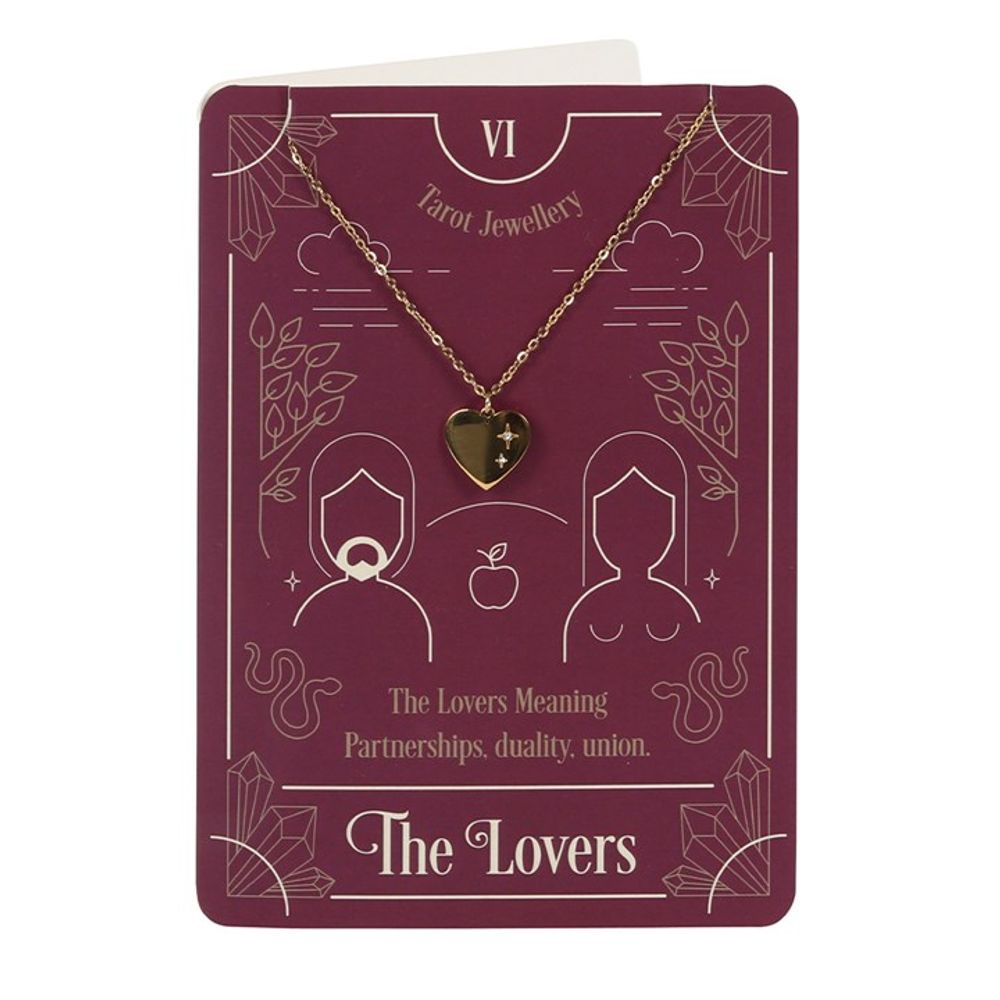 The Lovers Tarot Necklace on Greeting Card - ScentiMelti  The Lovers Tarot Necklace on Greeting Card