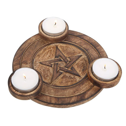 Pentagram Tea Light Candle Holder - ScentiMelti  Pentagram Tea Light Candle Holder