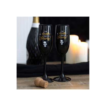 Til Death Do Us Party Champagne Flute Set - ScentiMelti  Til Death Do Us Party Champagne Flute Set