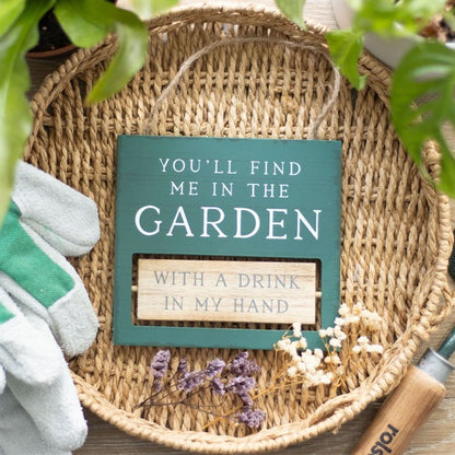 You'll Find Me in the Garden Reversible Hanging Sign - ScentiMelti  You'll Find Me in the Garden Reversible Hanging Sign