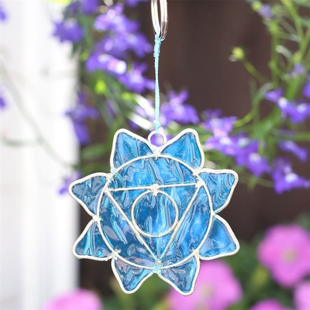 Throat Chakra Symbol Mini Suncatcher - ScentiMelti  Throat Chakra Symbol Mini Suncatcher