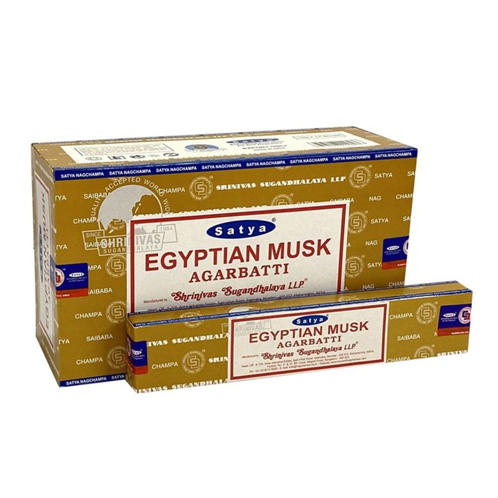 Set of 12 Packets of Egyptian Musk Incense Sticks by Satya - ScentiMelti Home Fragrance, Beauty & Gifts UK