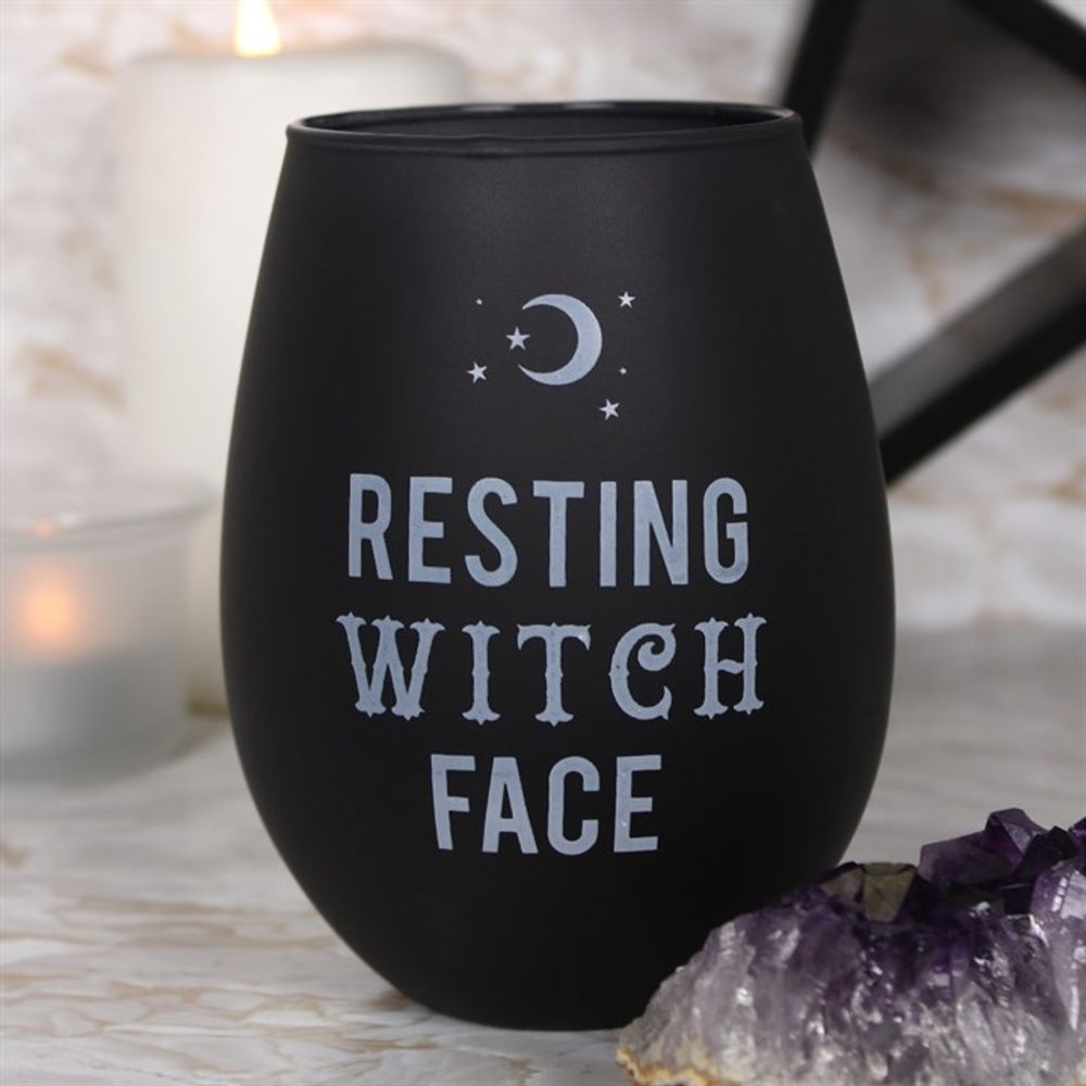 Resting Witch Face Stemless Wine Glass - ScentiMelti Home Fragrance, Beauty & Gifts UK