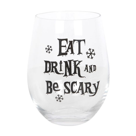 Eat, Drink & Be Scary Stemless Glass - ScentiMelti  Eat, Drink & Be Scary Stemless Glass