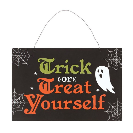 Trick or Treat Yourself Hanging Sign - ScentiMelti  Trick or Treat Yourself Hanging Sign