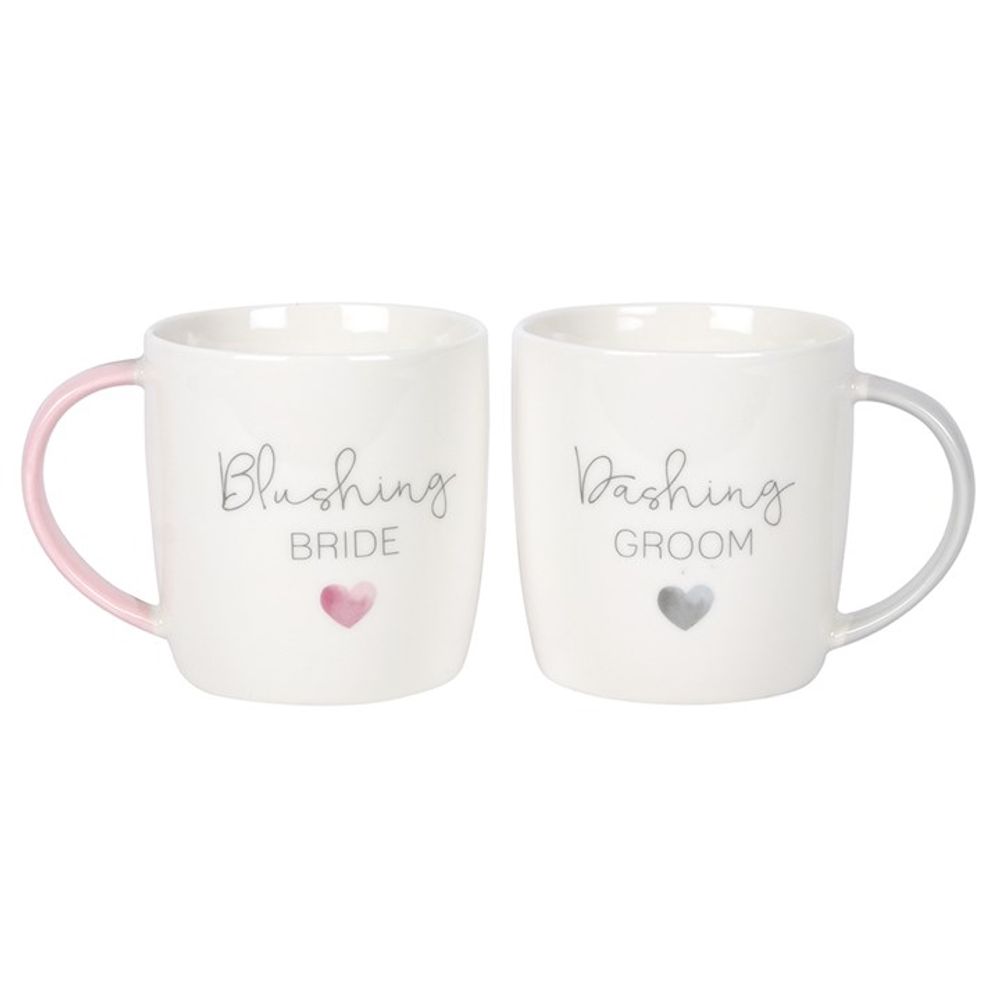 Blushing Bride Dashing Groom Ceramic Mug Set - ScentiMelti  Blushing Bride Dashing Groom Ceramic Mug Set