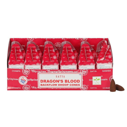 Set of 6 Packets of Satya Dragon's Blood Backflow Dhoop Cones - ScentiMelti  Set of 6 Packets of Satya Dragon's Blood Backflow Dhoop Cones