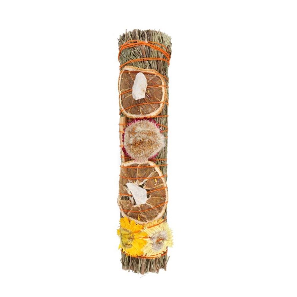 9in Ritual Wand Smudge Stick with Rosemary, Palo Santo and Quartz - ScentiMelti  9in Ritual Wand Smudge Stick with Rosemary, Palo Santo and Quartz