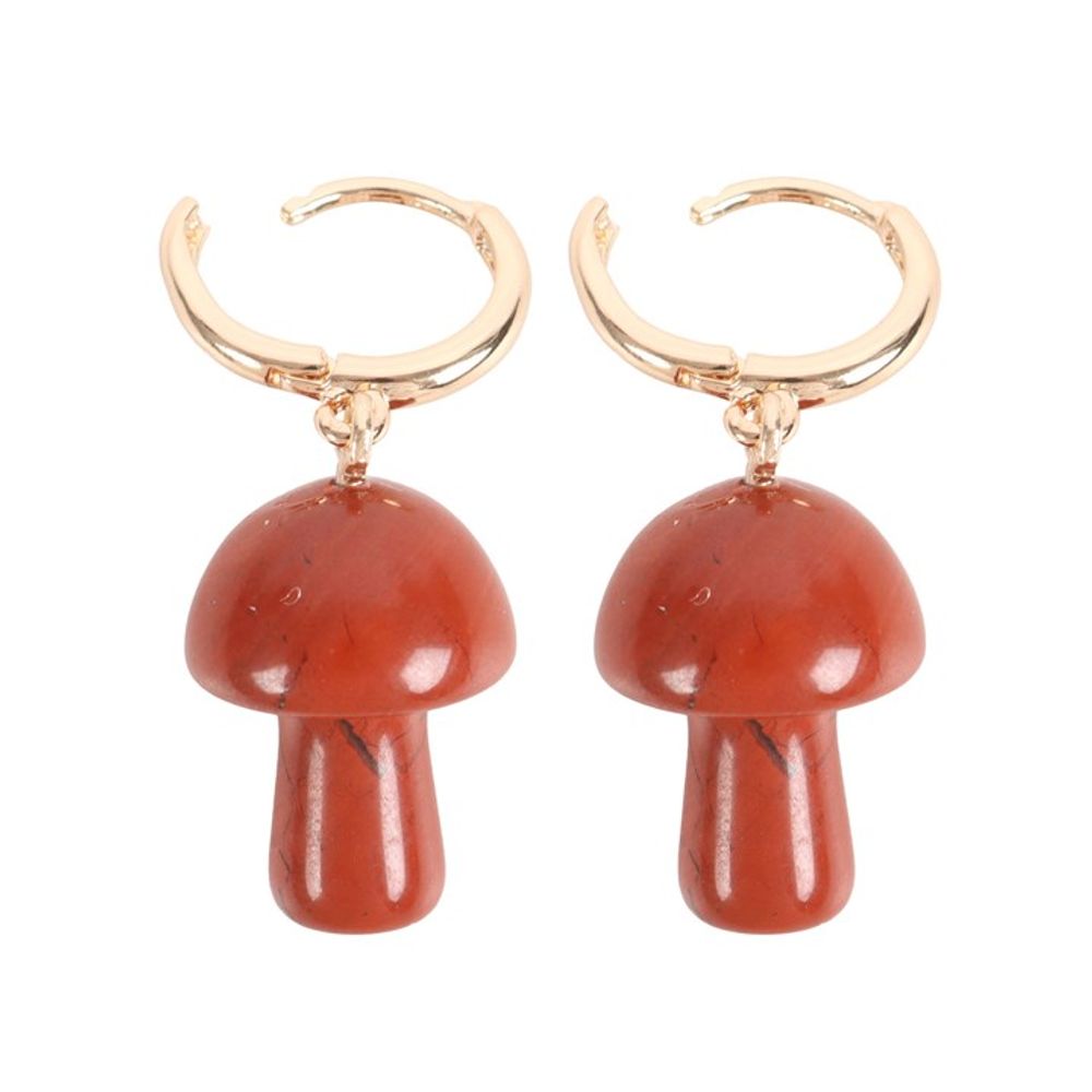 Red Jasper Crystal Mushroom Earrings - ScentiMelti  Red Jasper Crystal Mushroom Earrings