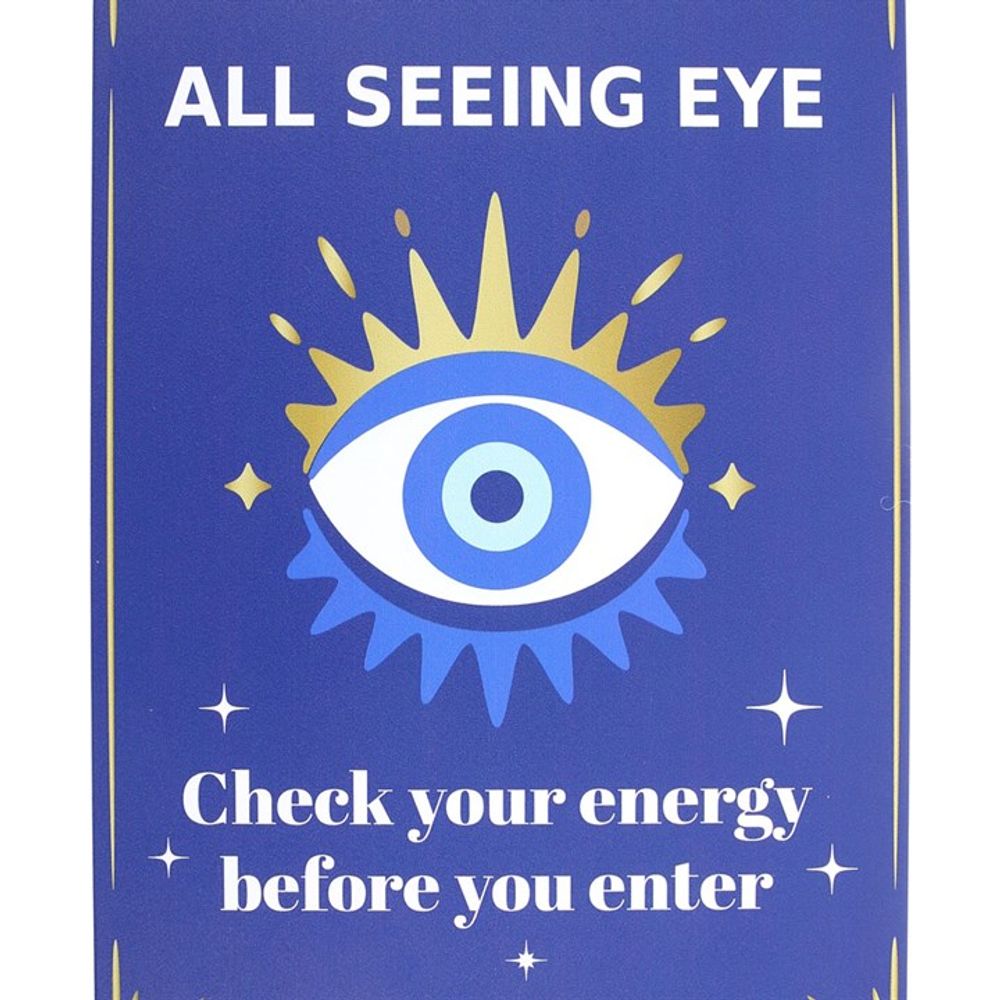 30cm All Seeing Eye Metal Hanging Sign - ScentiMelti  30cm All Seeing Eye Metal Hanging Sign