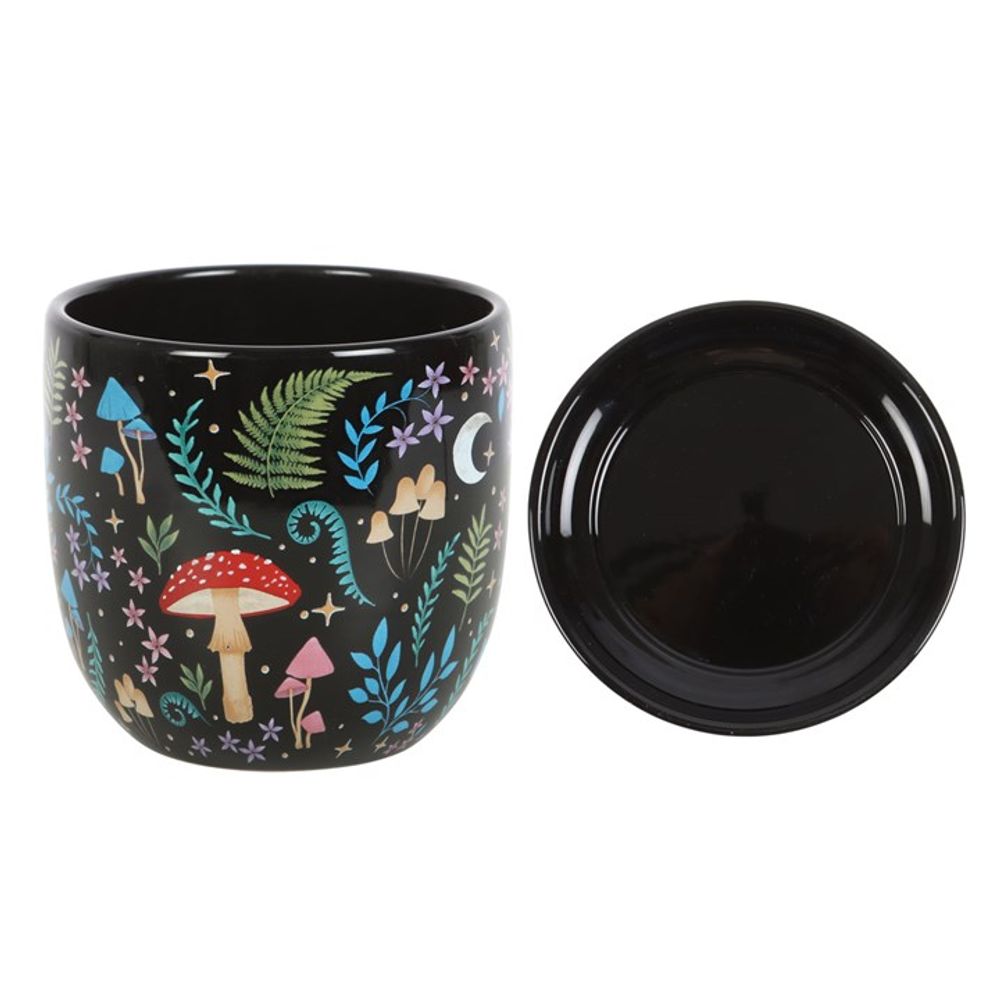 Dark Forest Print Ceramic Plant Pot with Saucer - ScentiMelti Home Fragrance, Beauty & Gifts UK