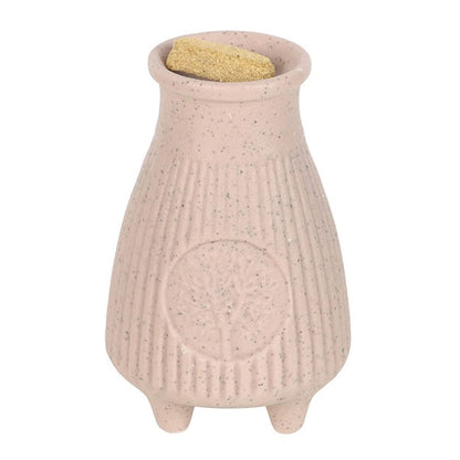 Greige Ribbed Palo Santo Brick Burner - ScentiMelti Home Fragrance, Beauty & Gifts UK